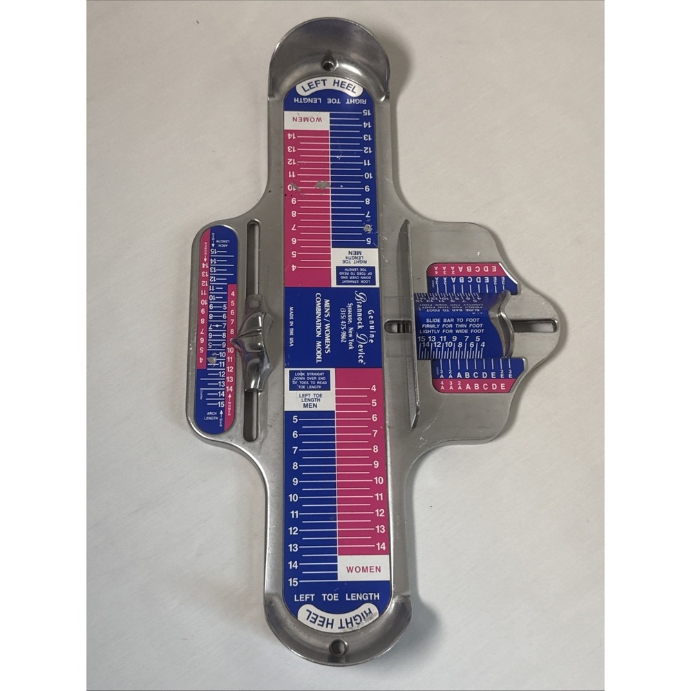 Vintage Brannock Device Men's & Women's Shoe Sizer Foot Measurement USA